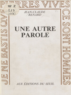 cover image of Une autre parole